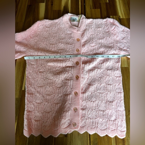 Cuddle Knit vintage 60’s pin up cardigan size M in barbie bubblegum pink NWT - Picture 9 of 9